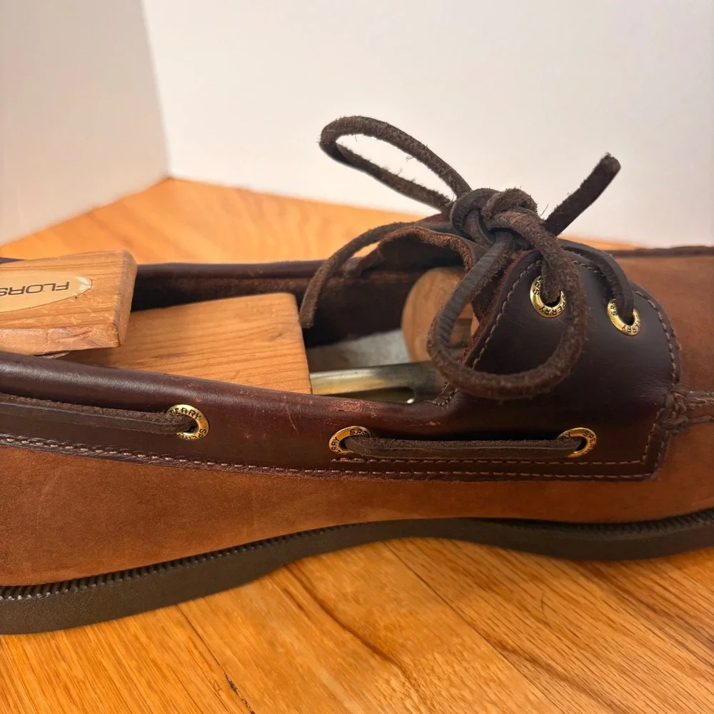 Sperry Top-Sider Authentic Original 2-Eye Brown Leather Boat Shoes Mens 12M
